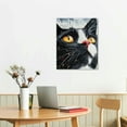 thumbnail image 2 of Patifu Cute Cat Print On Canvas Wall Art Decor for Living Room Bedroom Home Office 16x20 in, 2 of 5