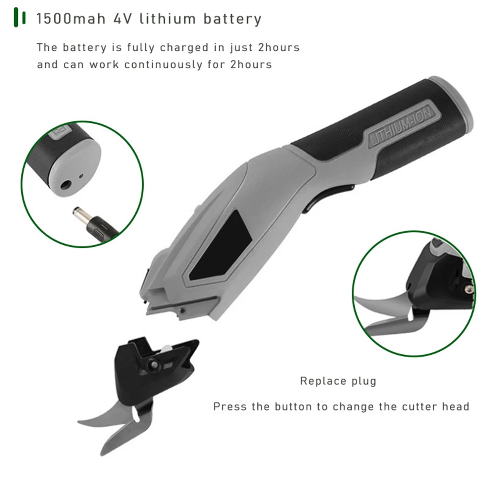 Electric Scissors electric cutting Tool Sewing Wireless Fabric Sewing Handheld Scissors for Fabric Paper Cardboard USB Charge - Multi-Animal Use