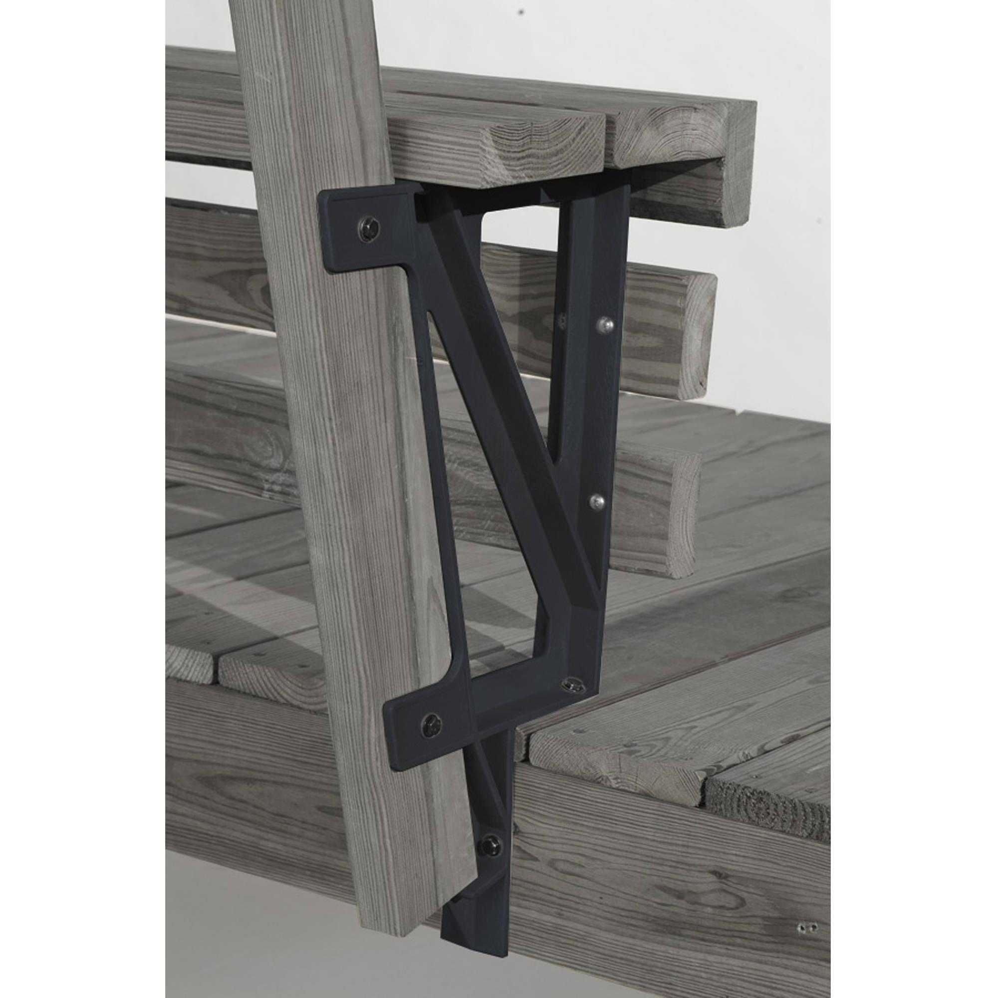 2x4basics Dekmate Deck Bench Brackets – Black, 2 pack - image 5 of 5