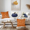 thumbnail image 6 of Blue Pumpkin Pillow Covers 16x16 Inch Set of 4 Hello Pumpkin Indoor Outdoor Decorative Throw Pillow Cover Farmhouse Autumn Pillow Case Thanksgiving Harvest Bedroom Sofa Cushion Couch Decor, 6 of 6