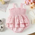thumbnail image 3 of Lujianch Girls Sleeveless Bowknot Romper Newborn Embroider Bodysuits Girls Romper Outfits Size 6-12 Months, 3 of 5