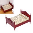 thumbnail image 3 of Casa de 1/12 mini de de abedul Mini tapizado hogar dormitorio accesorios conjunto de CUTICAT Cama de dormitorio de casa de muñecas, 3 of 7