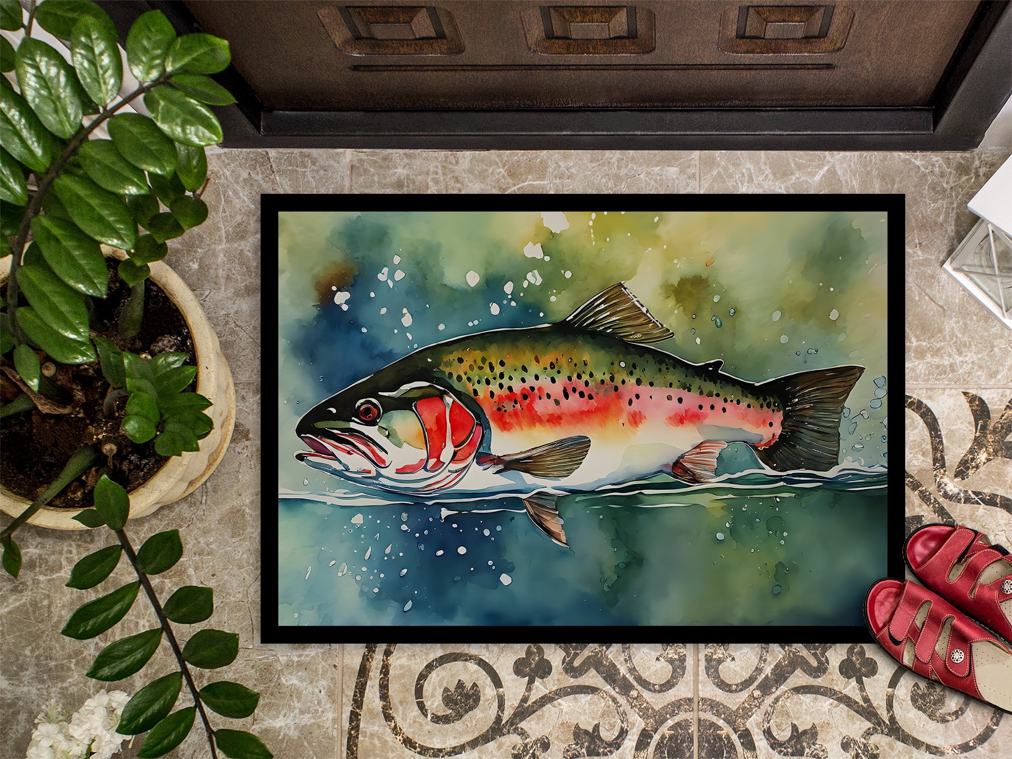 Trout Doormat 27 in x 18 in