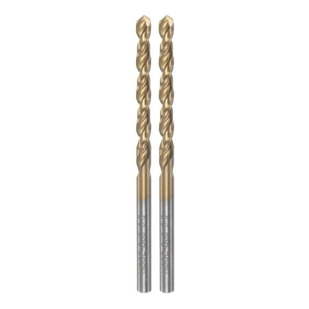 

Uxcell 2 Pack 3.6mm Titanium Coated M42 High Speed Steel 8% Cobalt (HSS-E) Twist Drill Bits