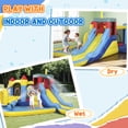 thumbnail image 5 of Qaba 6 in 1 Inflatable Water Slide Park, Kids Bounce House with Splash Pools, 2 Slides, Trampoline, Climbing Wall, Cannon, Basketball Hoop, 5 of 10