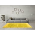 thumbnail image 3 of Ahgly Company Machine Washable Indoor Rectangle Oriental Yellow Traditional Area Rugs, 6' x 9', 3 of 4