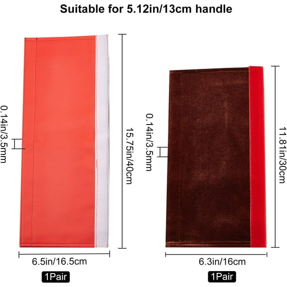 4 Pack Refrigerator Door Handle Covers PU Leather Door Handle Protective Covers Keep Clean for Food Stains Smudges Fingertips Coffee