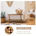 thumbnail image 4 of Solid Wood Entryway Bench - 31.5" Farmhouse Small Storage Seat, Rustic Narrow Bench for Entryway, Hallway, Living Room, Dining Room, Brown, 4 of 8
