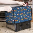 thumbnail image 6 of KLL Construction Vehicles Print 2 Slice Toaster Dust Covers Kitchen Small Appliance Cover with 2 Pockets,Can hold Jam Spreader Knife & Toaster Tongs (11.4 x 7.9 x 7.5), 6 of 6
