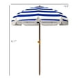 thumbnail image 3 of Beach Umbrella - Portable Sun Shelter with UV 40+ Protection - Vent Ruffles, Carry Bag - Blue & White Stripe, 3 of 9