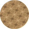thumbnail image 1 of Ahgly Company Tapis Rond Lavable en Machine Intérieur Transitionnel Jaune, 6 Pieds Rond, 1 of 7