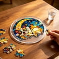 thumbnail image 6 of 7.48" Color Catcher Acrylic Puzzle Window Hanging Stained Glass Window Hanging, Cute Dog Sleeping On Moon Sun Catcher for Window Door Home Decor, Dog Suncatcher Christmas Mother's Day Birthday Gifts, 6 of 9