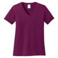 thumbnail image 5 of Yellow Rooster Women's Core Cotton V-Neck Tee Raspberry XS, 5 of 6