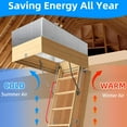thumbnail image 4 of Attic Door Insulation Cover, 25" x 54" x 11", Stairs Zipper Door for Attic Ladder Pull Down System, Attic Tent Weatherproofing Shield for Summer Heat, Winter Cold, Moisture and Dust, 4 of 5