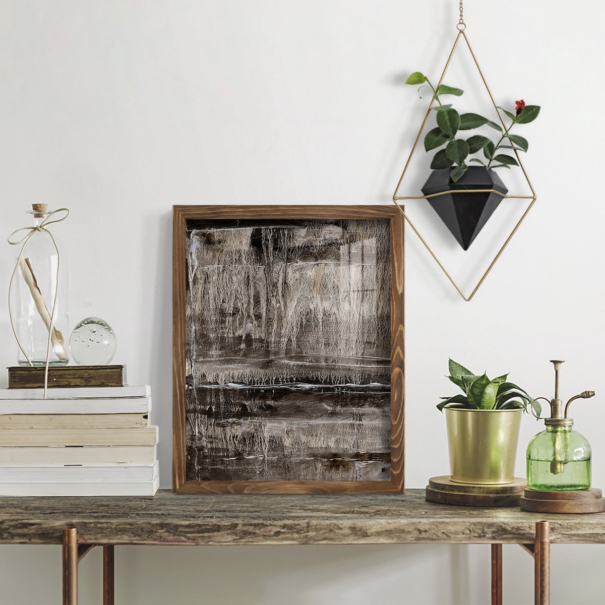 Continuum III -Framed Print w/glass-Walnut