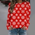 thumbnail image 4 of Ltctricy Plus Size Christmas Sweatshirts for Women Winter Fashion Cute Crewneck Pullover Top Casual Vacation Shirts, 4 of 7