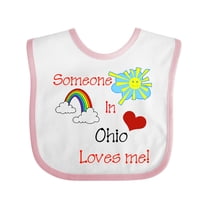 Inktastic Someone in Ohio Loves Me Boys or Girls Baby Bib