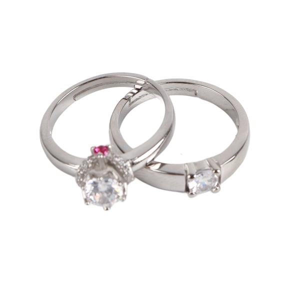Accesorio de anillo, 1 par de anillos de pareja, anillo de mujer, anillo abierto, integración perfecta Jadeshay A