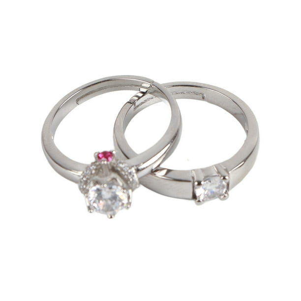 Accesorio de anillo, 1 par de anillos de pareja, anillo de mujer, anillo abierto, integración perfecta Jadeshay A