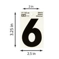 thumbnail image 2 of Hy-Ko 3 Inch Reflective Vinyl Number 6, Self-Adhesive, Weather-Resistant, 2 of 11