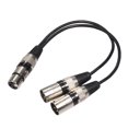 thumbnail image 4 of 3Pin XLR Female to Dual 2 Male Y Splitter 30cm Adapter Cable Wire (Red), 4 of 8