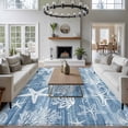 thumbnail image 4 of Area Rug 60×96in, Vintage Sea Star Shell Coral Floor Carpet Living Room Rug, Summer Marine Life Non-Slip Welcome Mat Indoor Rugs for Bedroom Dining Room, 4 of 9