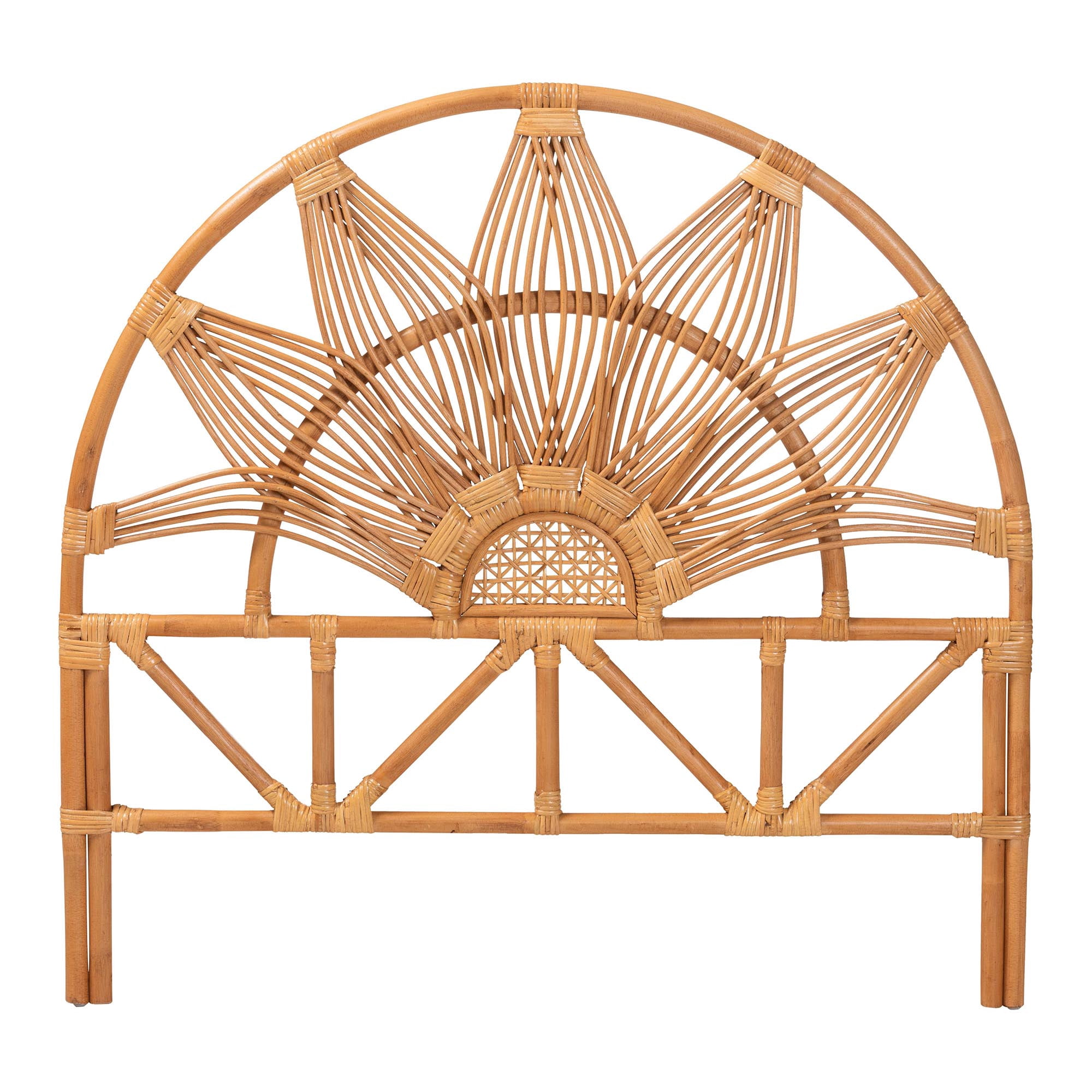 bali & pari Jasmine Boho Standalone Headboard, Twin, Light Honey