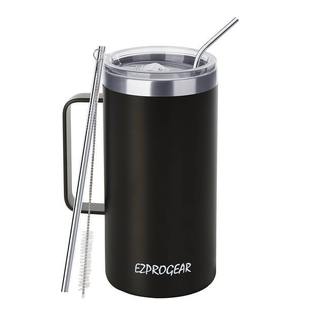 Ezprogear 40 oz Stainless Steel Coffee Mug Double Wall Beer Tumbler