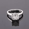 thumbnail image 2 of Oryn Jewelry 14K White Gold Plated Bands - Cushion Cut 1.9 Ct Moissanite Band - Solitaire Wedding Bands for Women - Daily Use Moissanite Rings - Proposal Jewelry for Her - Valentine's Gift, 2 of 6