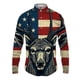 thumbnail image 5 of Camisa con solapa de animal para hombre y mujer, con estampado 3D de alce, informal, de manga larga, con botones, ropa de calle de gran tamaño, unisex, 5 of 5