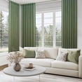thumbnail image 4 of Topfinel Linen Curtains 90 Inch Long for Bedroom Living Room, Soft Linen Textured Window Drapes Semi Sheer Light Filtering Rod Pocket Back Tab Drapes, Olive green 2 Panels, 4 of 8