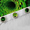thumbnail image 4 of Homewish Green Square Spiral Blackout Curtains Set of 2 (52x84 Each) for Boys, Chic Abstract Artwork Window Curtains, Old Fashion Curtains and Drapes, Window Curtains Decor, 4 of 6