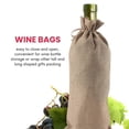 thumbnail image 2 of 12 Pieces Burlap Wine Bags Jute Wine Bottle Bags with Drawstrings Reusable Wine Gift Bags with Tags, 2 of 5