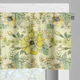 thumbnail image 3 of Ambesonne Floral Valance Pack of 2, Watercolor Leaves Blossom, 42"X12", Pastel Green Multicolor, 3 of 5