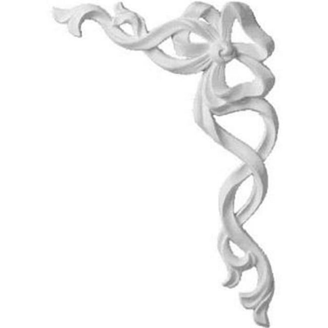 8.25 In. W X 13 In. H X .87 In. P Architectural accent - Versailles Medium Ribbon With Bow Onlay, Right