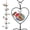Blue, variant on 6-Piece Hand-Blown Glass Hummingbird Feeder, Stackable Hanging Metal Hearts, Outdoor Garden Decor, Red