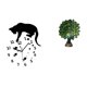 thumbnail image 1 of Reloj Colgante Silencioso De Pared Con Diseño De Gato Y Pavo Real, Escultura De Animal, Movimiento Silencioso, Para Sala De Estar, Sin Tictac, Adorno De Mesa Analógico Para Casa De Campo,, 1 of 8
