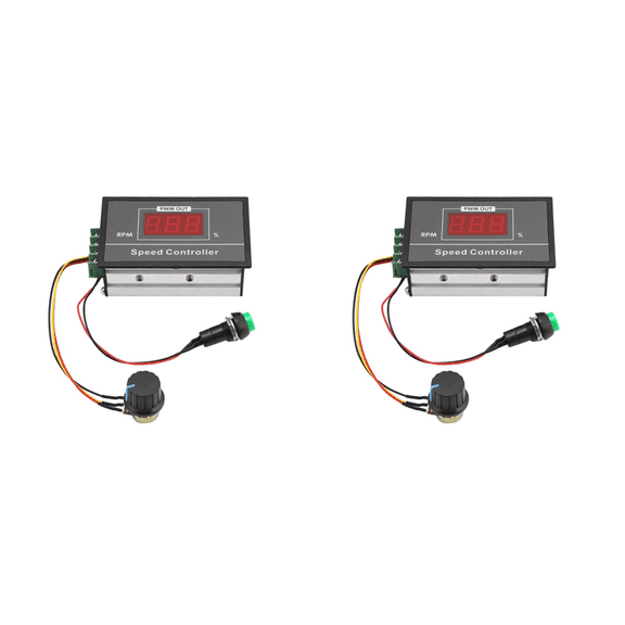 2X DC Motor Speed Controller DC 6-60V 12V-48V 30A PWM Adjustable Stepless Governor Regulator Motor Speed Controller