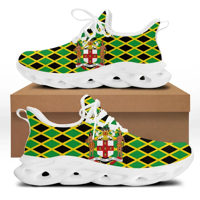 Zapatos con la bandera de Jamaica para hombre, zapatillas informales para correr, calzado transpirable, diseño personalizado, zapatos para hombre