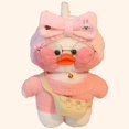 thumbnail image 2 of Juguete de peluche de pato LaLafanfan de dibujos animados kawaii, muñeco de pato suave, almohada de Animal, regalo de Navidad, regalo de cumpleaños para niños, 30cm, 2 of 4