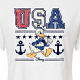 thumbnail image 3 of Disney - Americana - USA Donald  - Juniors Cropped Cotton Blend T-Shirt, 3 of 5