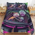 thumbnail image 6 of Rick And Morty 3 Pieces Bedding Set 3D Printed Lightweight Bed Quilt Set Comforter Cover Set for Girls Kids Teens, 1 Quilt Cover 2 Pillowcases 90"x90", 6 of 8