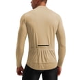 thumbnail image 6 of Men's Long Sleeve Sun Shirts UPF 50+ Stand Collar 1/4 Zip Up Fishing Running Rash Guard Outdoor Lightweight T-Shirts,Beige,2XL, 6 of 6