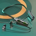 thumbnail image 1 of Auriculares Bluetooth montados en el cuello con pantalla digital de baja latencia, duración de la batería, doble oreja, succión magnética, auriculares inalámbricos deportivos para correr con, 1 of 6