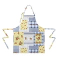 thumbnail image 2 of Pioneer Flower Floral Print Pattern Apron-Garden Aprons for Women with Pockets-Cotton Linen Waterproof Kitchen Cooking Gardening Aprons Adjustable for Kitchen,Cooking,BBQ and Salon 33x27 Inch, 2 of 7