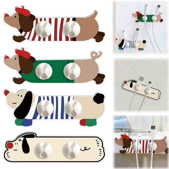 Cqxid Cable Organizer Under $10 Home & Garden Office&Craft&Stationery Puppy Cable Sorting Station Wire Sorting Artifact Wire Fixing Clamp Cute Hanging Data Cable Fixing Device