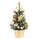 thumbnail image 1 of Decoraciones para árboles de Navidad de mesa, pino de Navidad artificial con colgantes, vacaciones artificiales 1 pieza-dorado, 1 of 1
