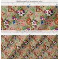 thumbnail image 2 of Soimoi Cotton Poplin Fabric Birds,Leaves & Lily Floral Printed Fabric 1 Yard 42 Inch Wide, 2 of 7