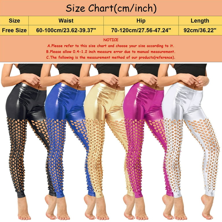  Leggings for Women Solid High Waist Glitter Leggings