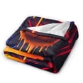 thumbnail image 4 of Neon Basketball Art Throw Blanket, Abstract Sports Energy Illustration Design, Soft Lightweight Blanket for Couch Sofa Bed Home Decor 50x40, 4 of 6